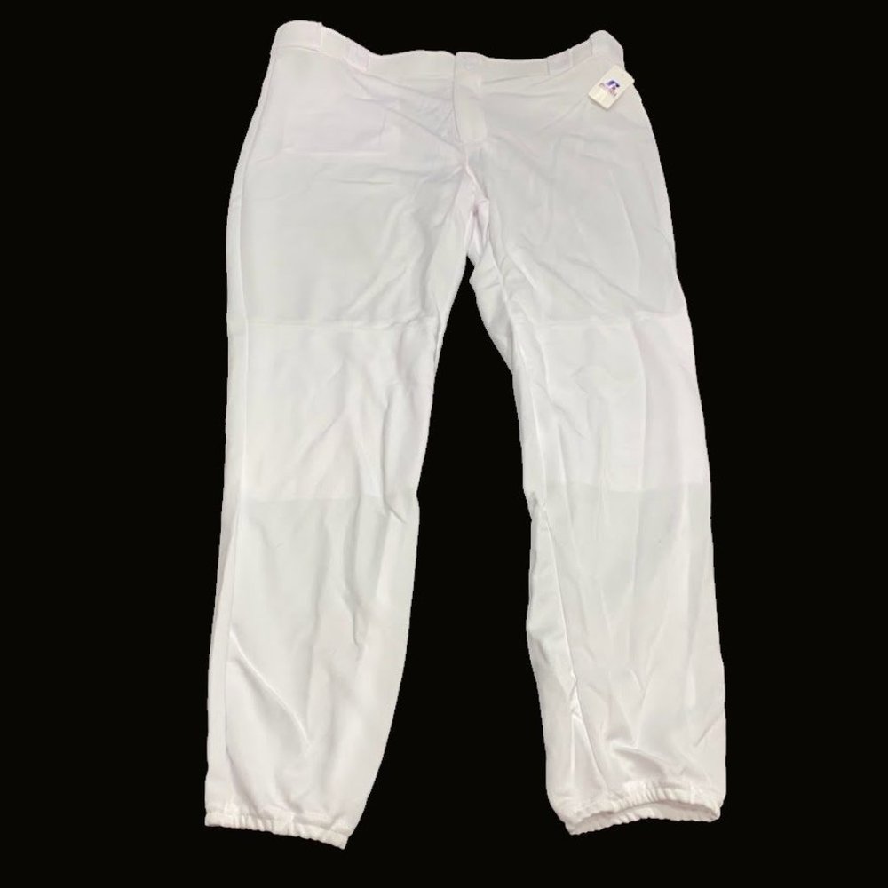 Russell Athletic Baseball Pants Adult 2XL White Full Length Softball‎ Mens